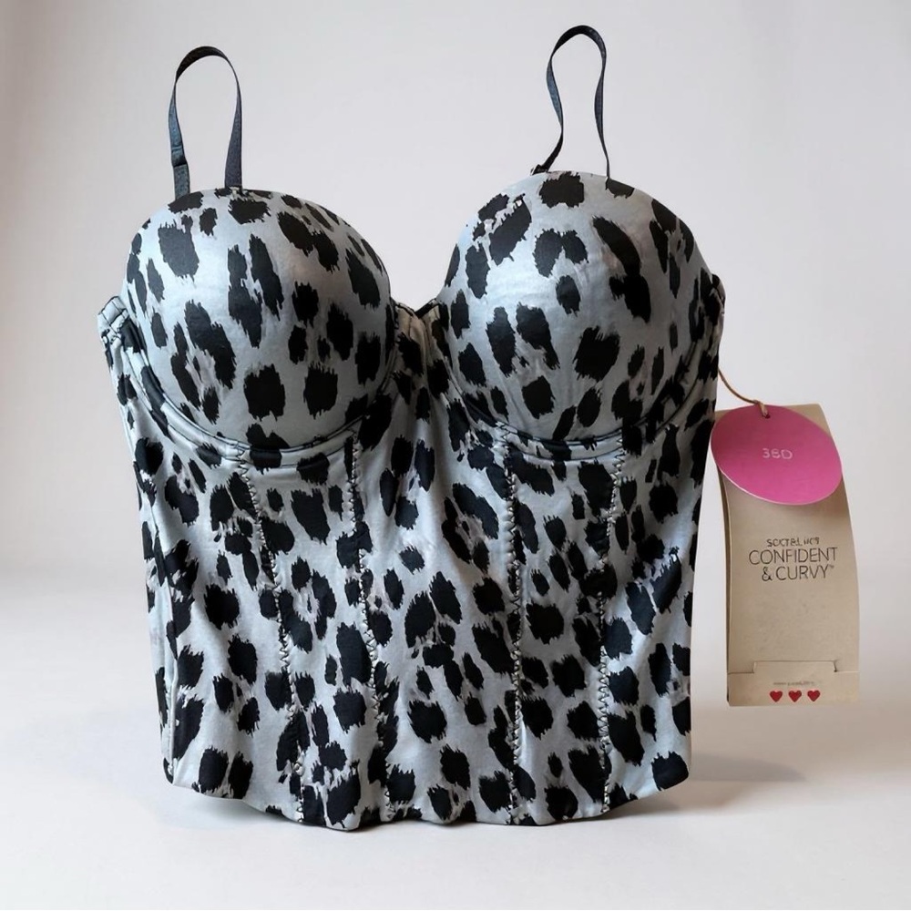 Victoria's Secret Bustier 36D Shapewear Tummy Control Waist Trimming Push Up Bra